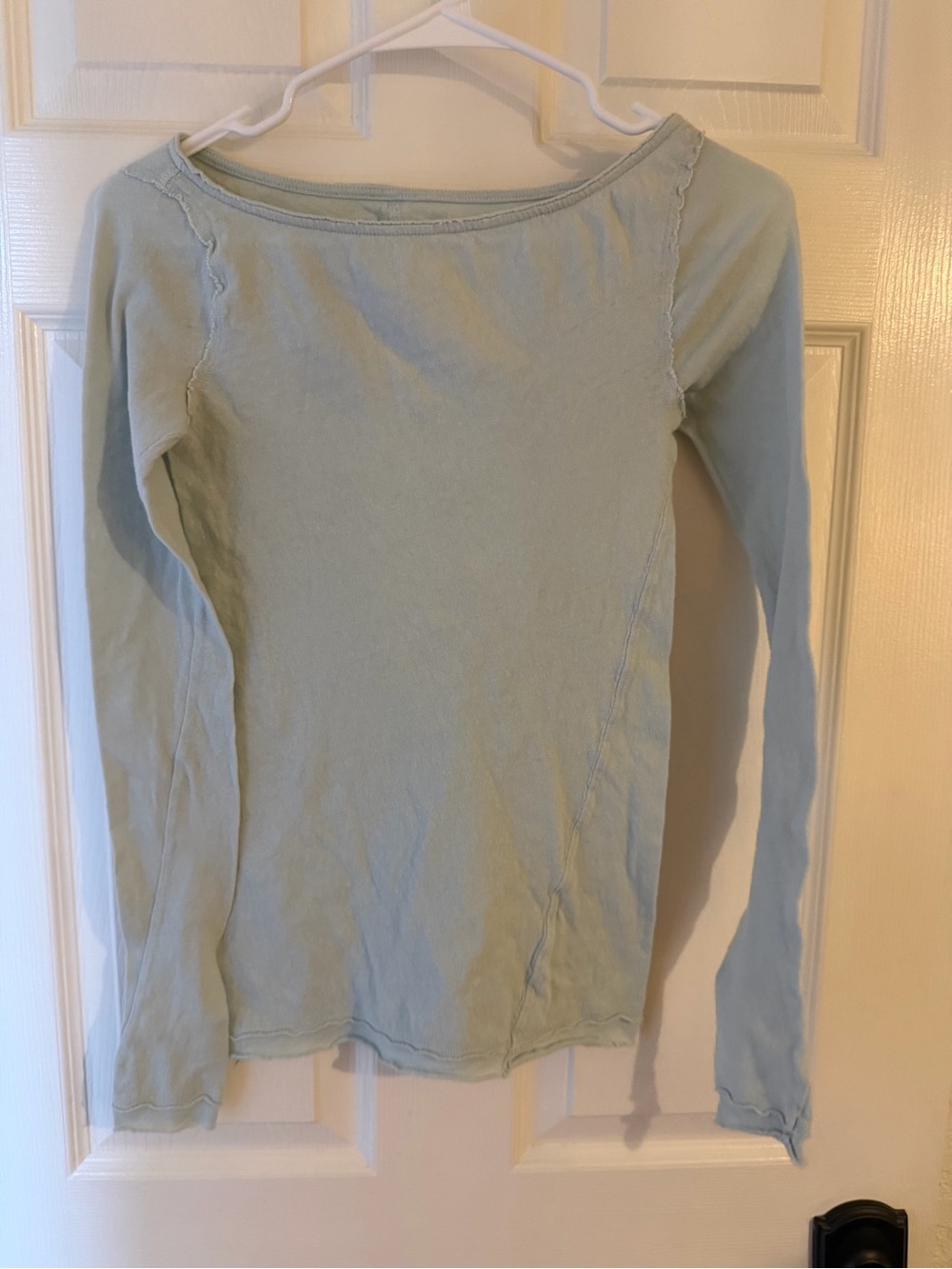We The Free mint Long Sleeve Boatneck Top xs